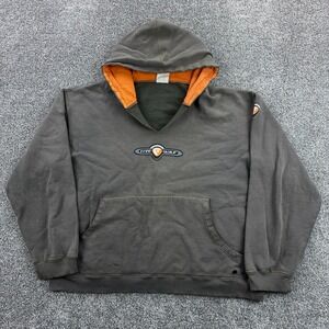 Vintage Coldwave Freestyle Hoodie‎ Mens Large Gray Snowmobile Sled Racing Rider